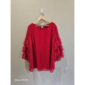 Women's, Ava & Viv sz2XL, beautiful red blouse